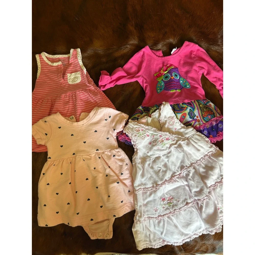 Carter's Gerber Baby Girl Clothing Lot Bodysuits Leggings Dresses 36 Pieces